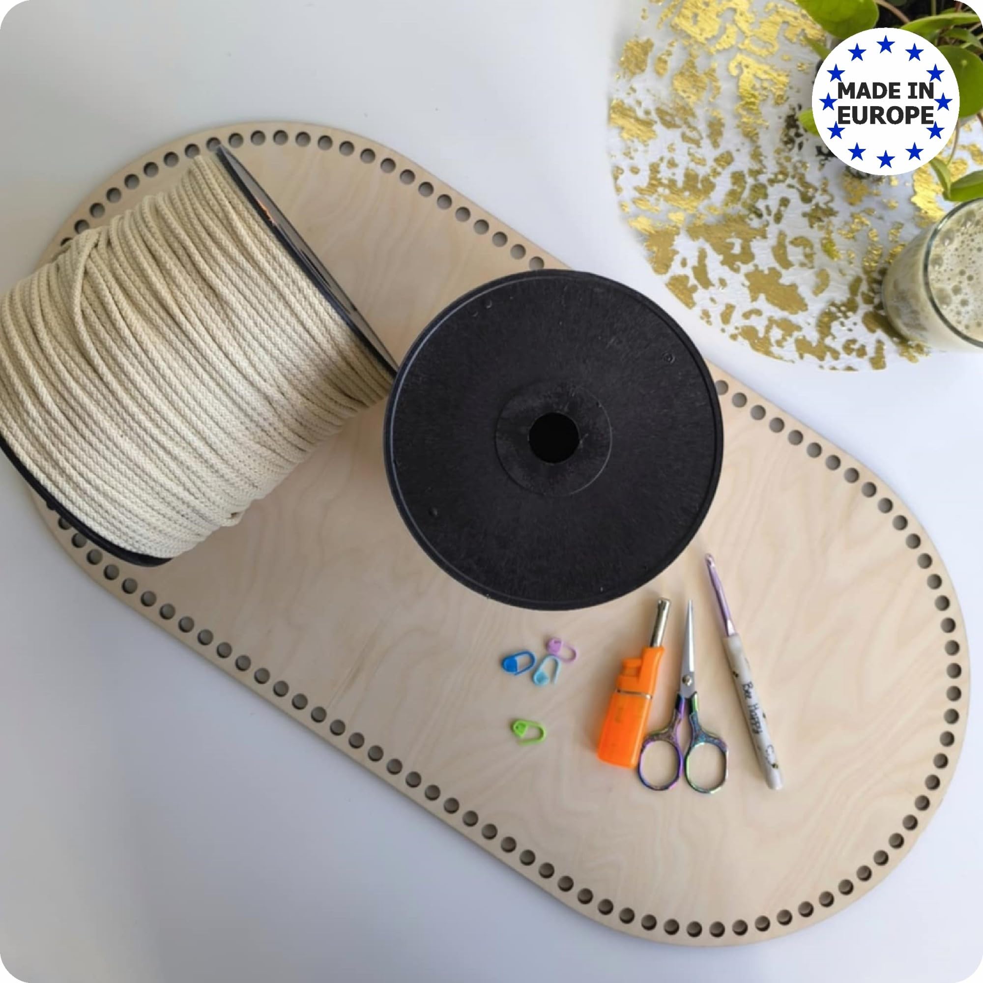YourHobbyTools Base de madera con agujeros de 11 mm, para ganchillo, cesta de moisés, placa de suelo de madera para cestas de bricolaje, base de ganchillo, diferentes tamaños (70 x 37 cm)
