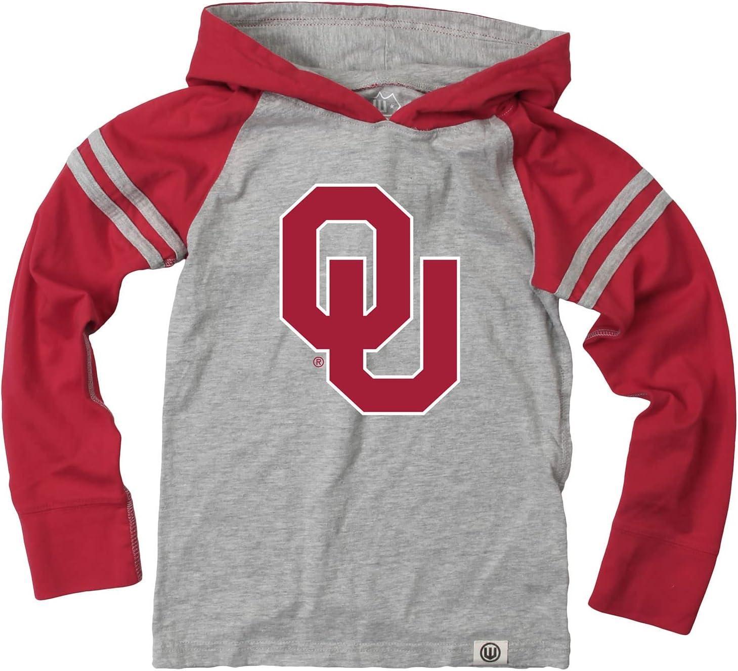 Wes and Willy Youth Boys College Long Sleeve Hooded T-Shirt Striped Jersey Hoodie