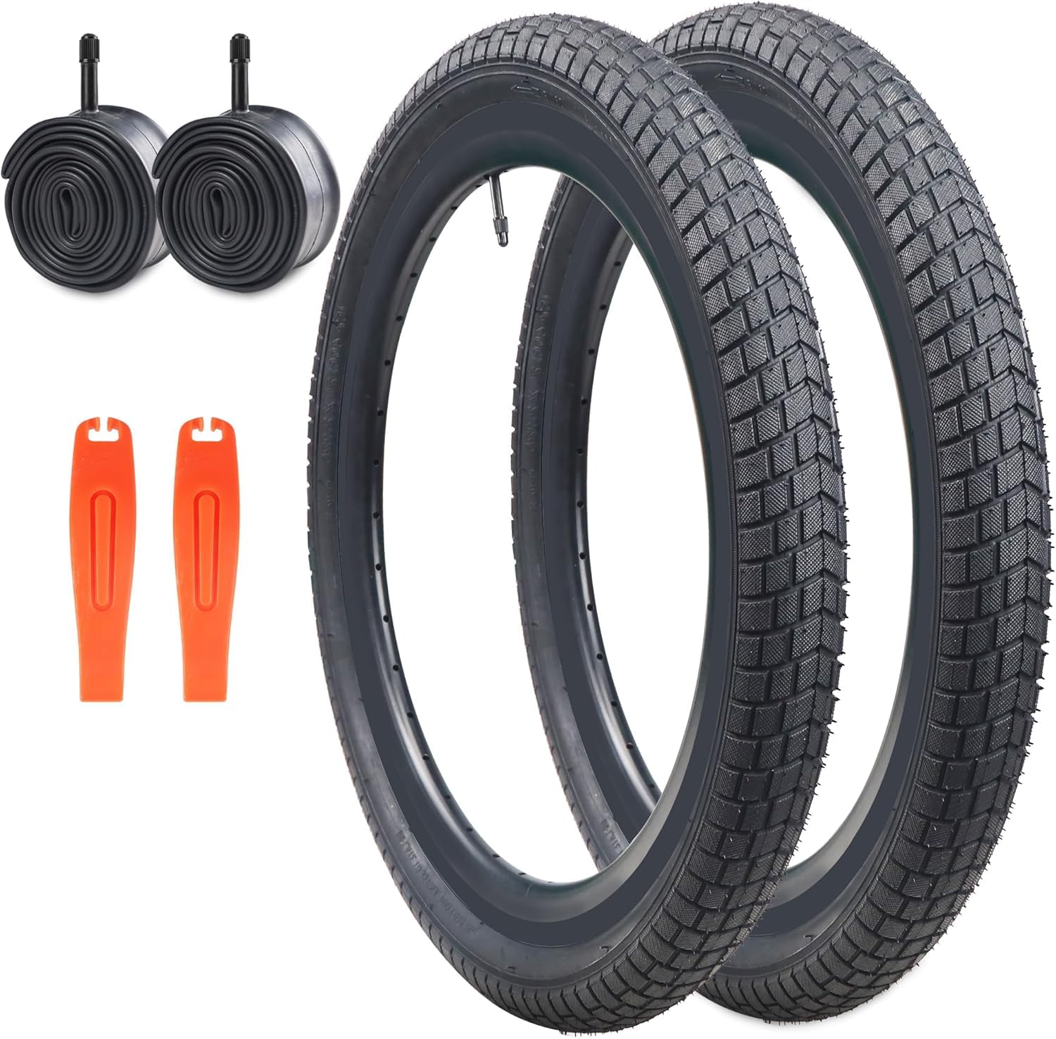 Lot De 2 Pneus De Vélo 26 X 2125 Pouces - Pliables - 57-559 - Blanc - Pneu De