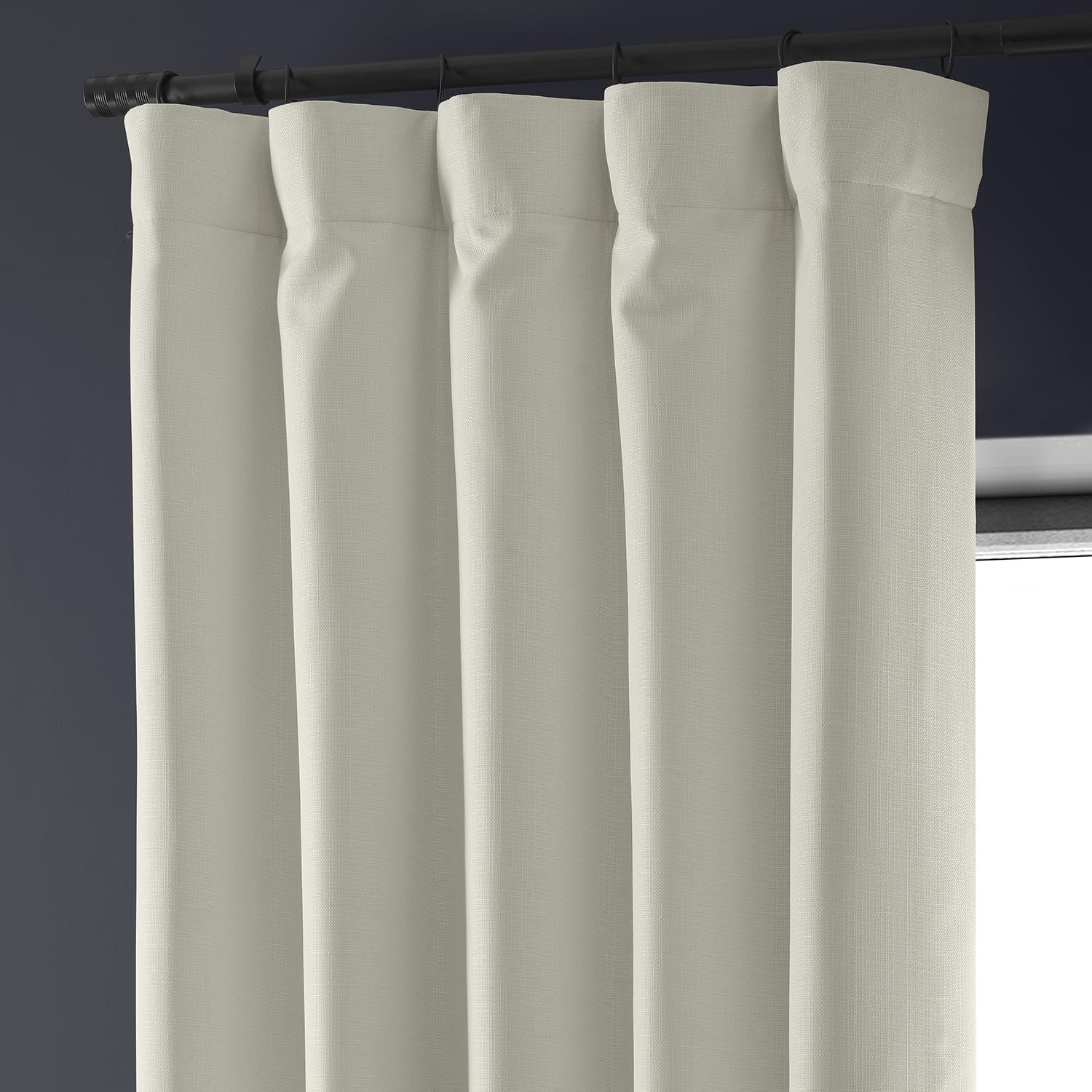 HPD Half Price Drapes Solid Thermal Insulated Blackout Curtains for Bedroom 84 Inches Long Curtain (1 Panel) Signature Blackout Linen Window Curtains for Living Room 50W x 84L - Image 4