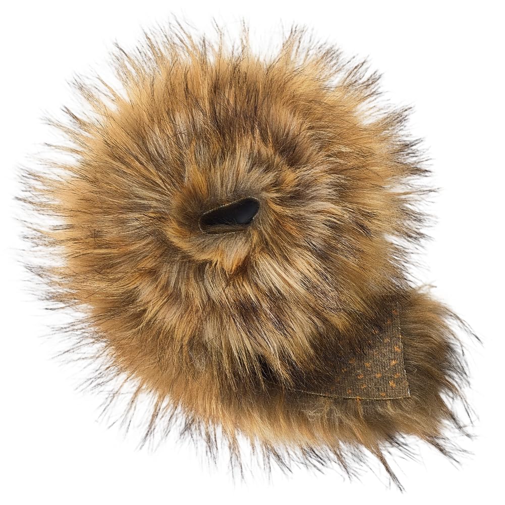 GORGECRAFT 1m*7cm Fluffy Shaggy Plush Faux Fur Ribbon Trim Fabric Roll Dark Goldenrod Craft Faux Fur Fabric Pre Cut Rolls Artificial Craft Plush Gnome Beards for Christmas Pillows Seat Cushion Pad