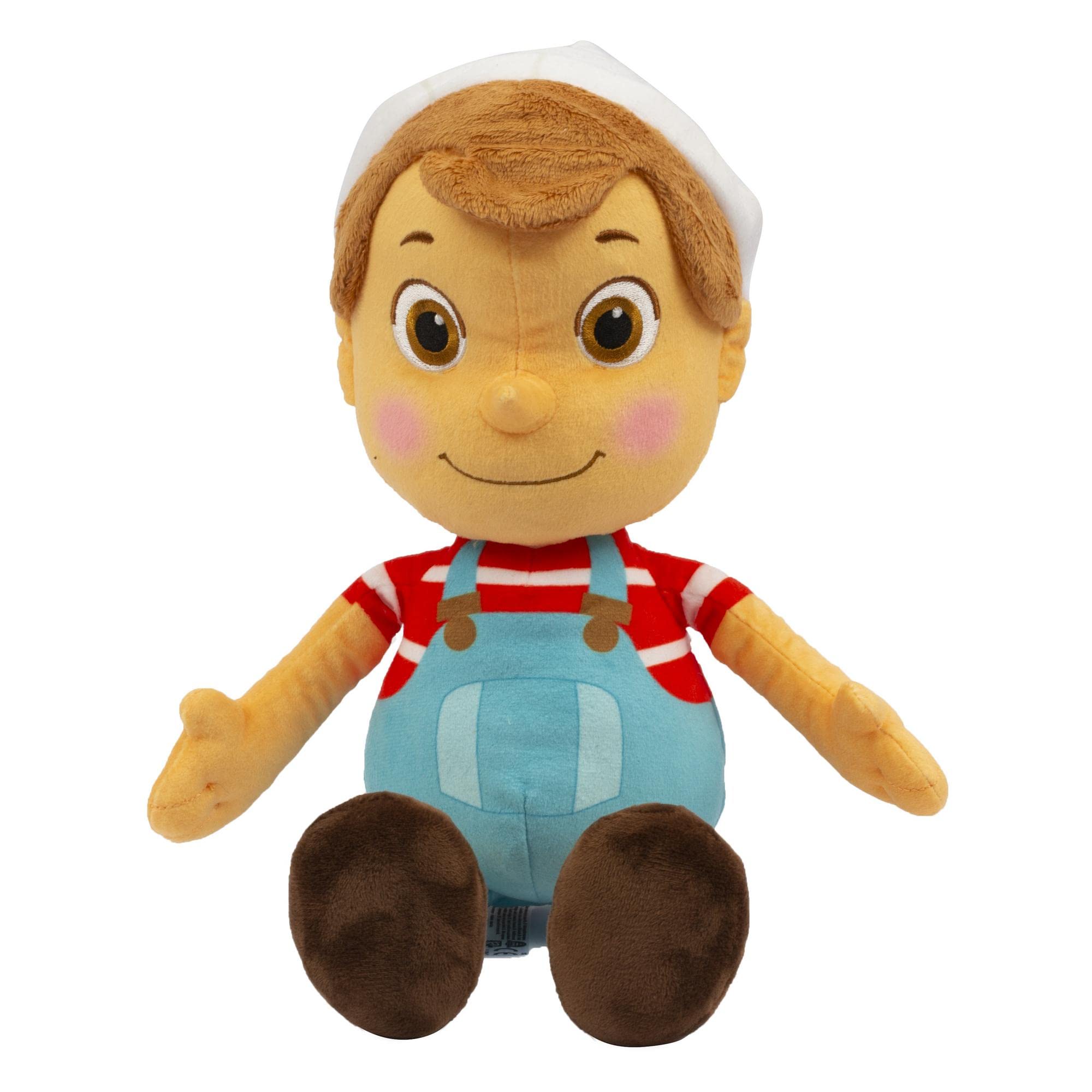 Giochi Preziosi Pinocchio - Peluche Musicale Di 36 Cm Con Cappello, Basta Premere Sulla Pancia Che Si Sente La Sigla Della Serie Tv, Per Bambini A Partire Dai 3 Anni, PNH10000