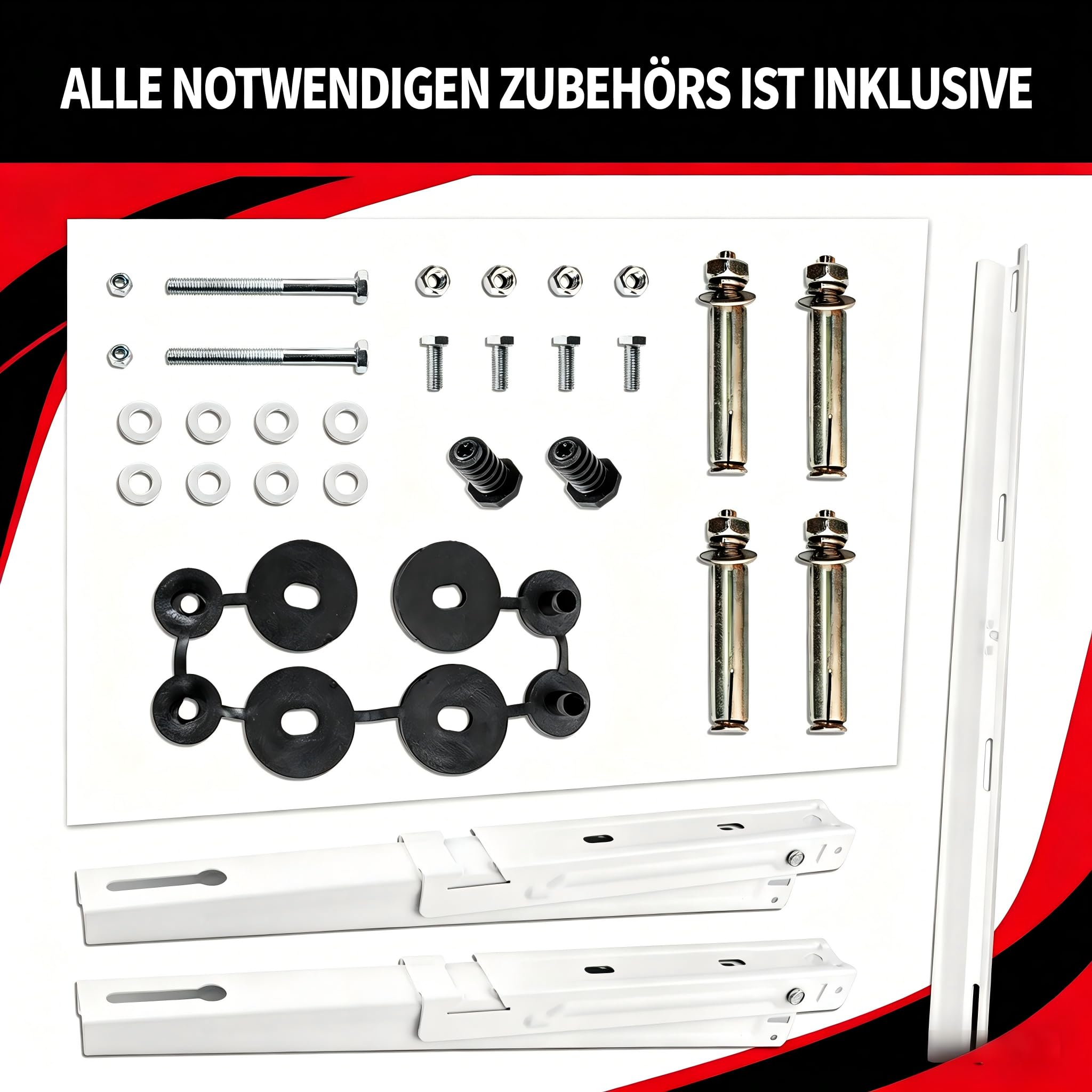 Wostore Universal Wandhalterung für Klimaanlage Außengerät 550mm 9000-36000 BTU bis 160kg, Wandkonsole für Split Klimaanlage und Wärmepumpe robust und stabil (weiß 550mm)