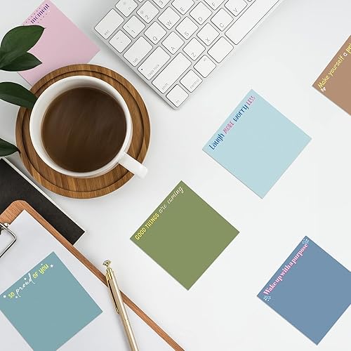 Miniatura 6 de Zonon 36 notas adhesivas inspiradoras de 3 x 3 pulgadas, divertidos bloc de notas motivacionales, regalos positivos para profesores, enfermeras,