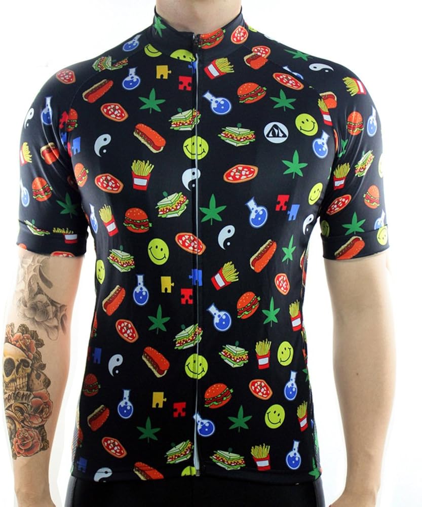 Racmmer Mens Breathable Short Sleeve Cycling Jersey Ultra-Light Cycling Clothing