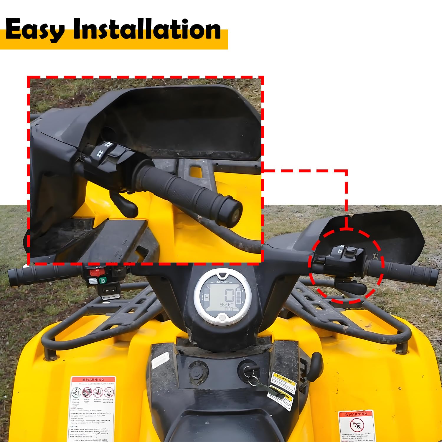 707000595 Throttle Lever Handle Assembly w/ 4x4 Switch Compatible with Can-Am Outlander & Renegade 400 450 500 570 800 1000, Replace 707000369, 709400186