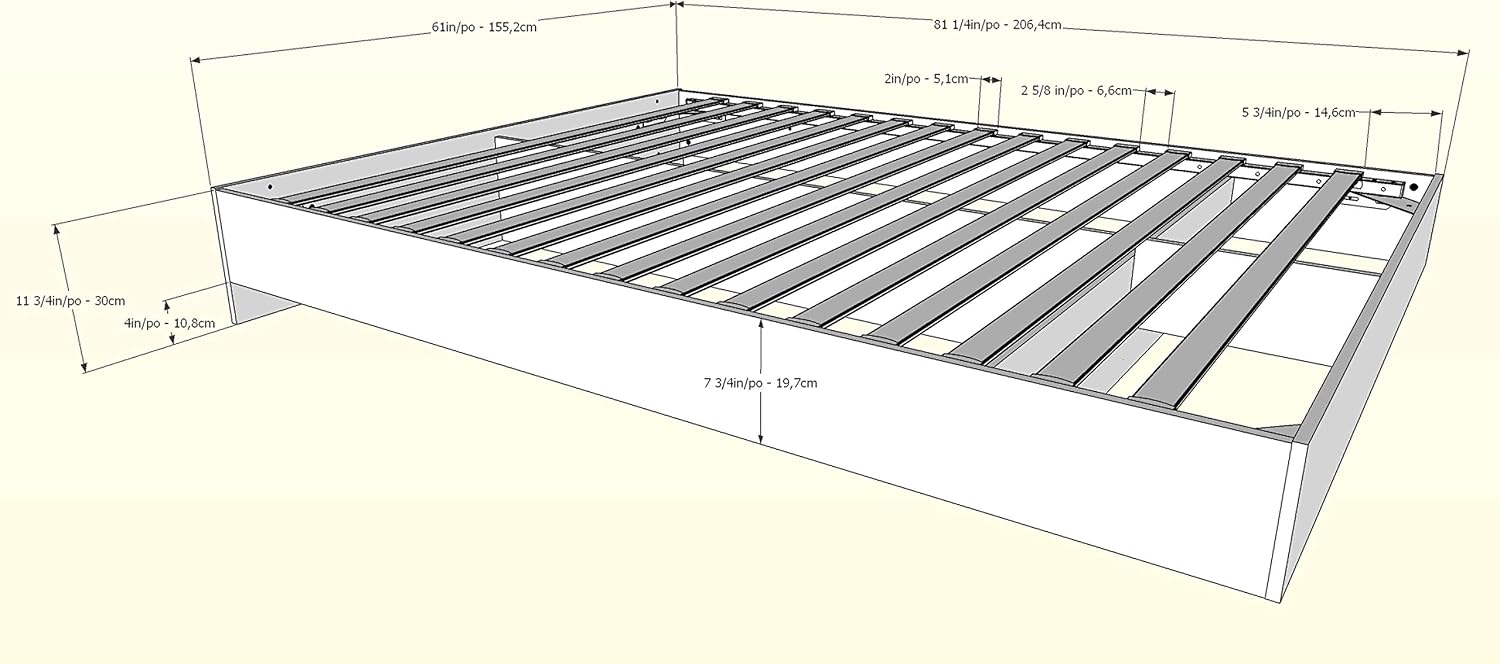 Nexera Queen Bed Frame with mattress