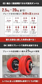 Amazon | IROTEC（アイロテック） ラバー ダンベル 40KGセット