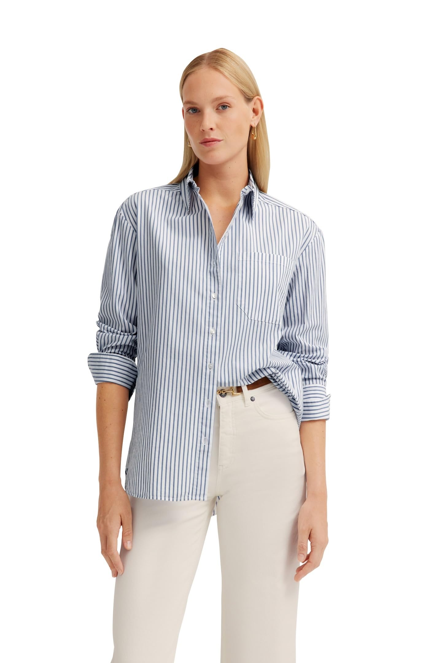 bugatti Damen Hemdbluse Langarm W3684-2311 modern, elegant, Baumwolle, klassisch, stilvoll, Business