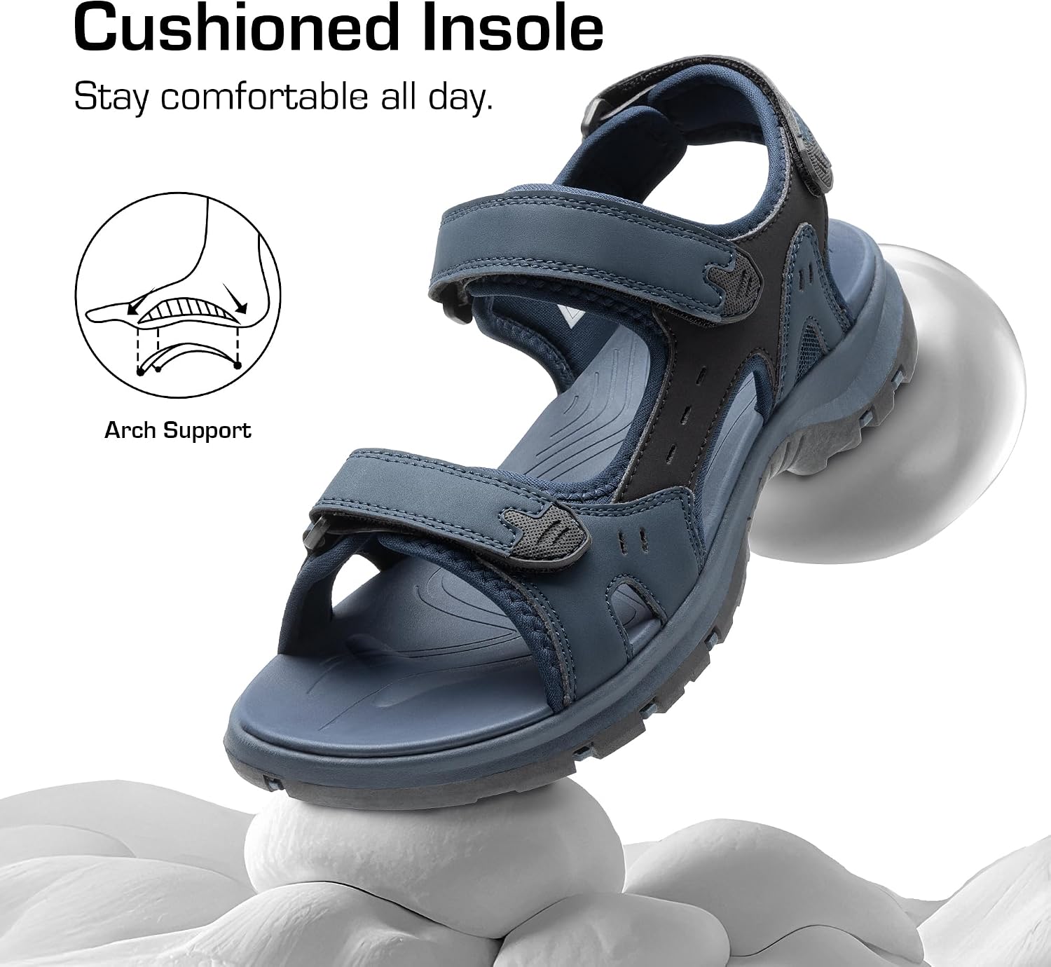 DREAM PAIRS Men's Hiking Beach Summer Water Sandals