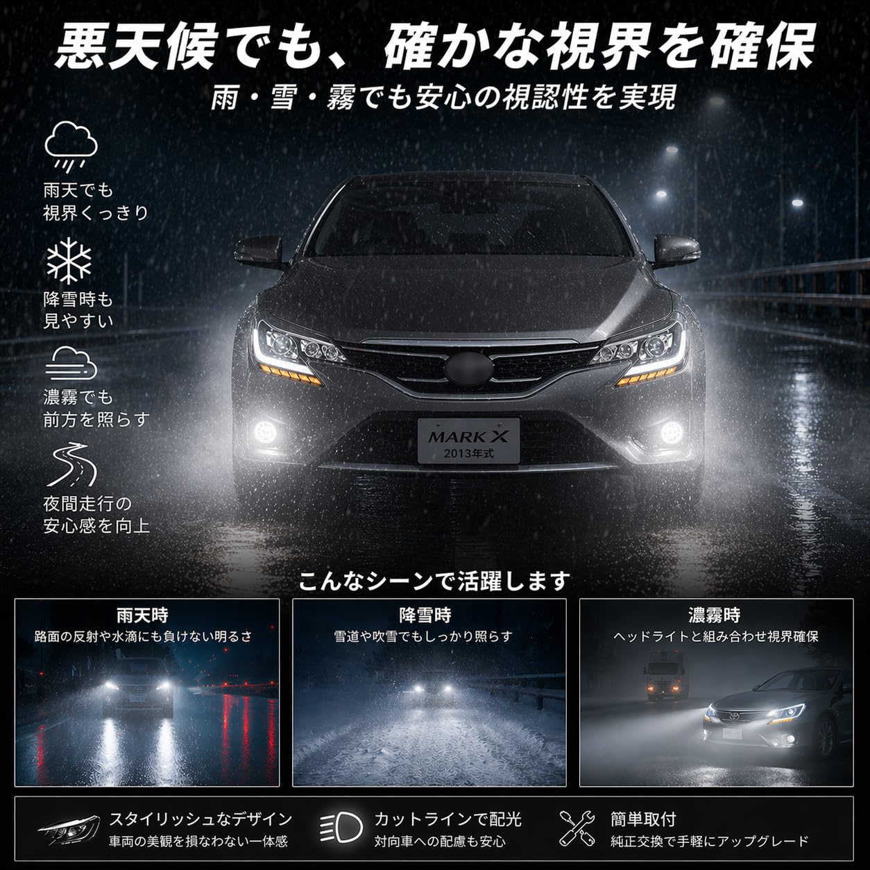Amazon | HCMOTIONZ トヨタ マークX ヘッドランプ 130 後期 GRX130