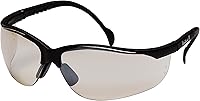 Vista 8 de Pyramex Venture II Safety Eyewear, Indoor/Outdoor Mirror Anti-Fog Lens Lente de bronce con bloqueo solar/marco negro