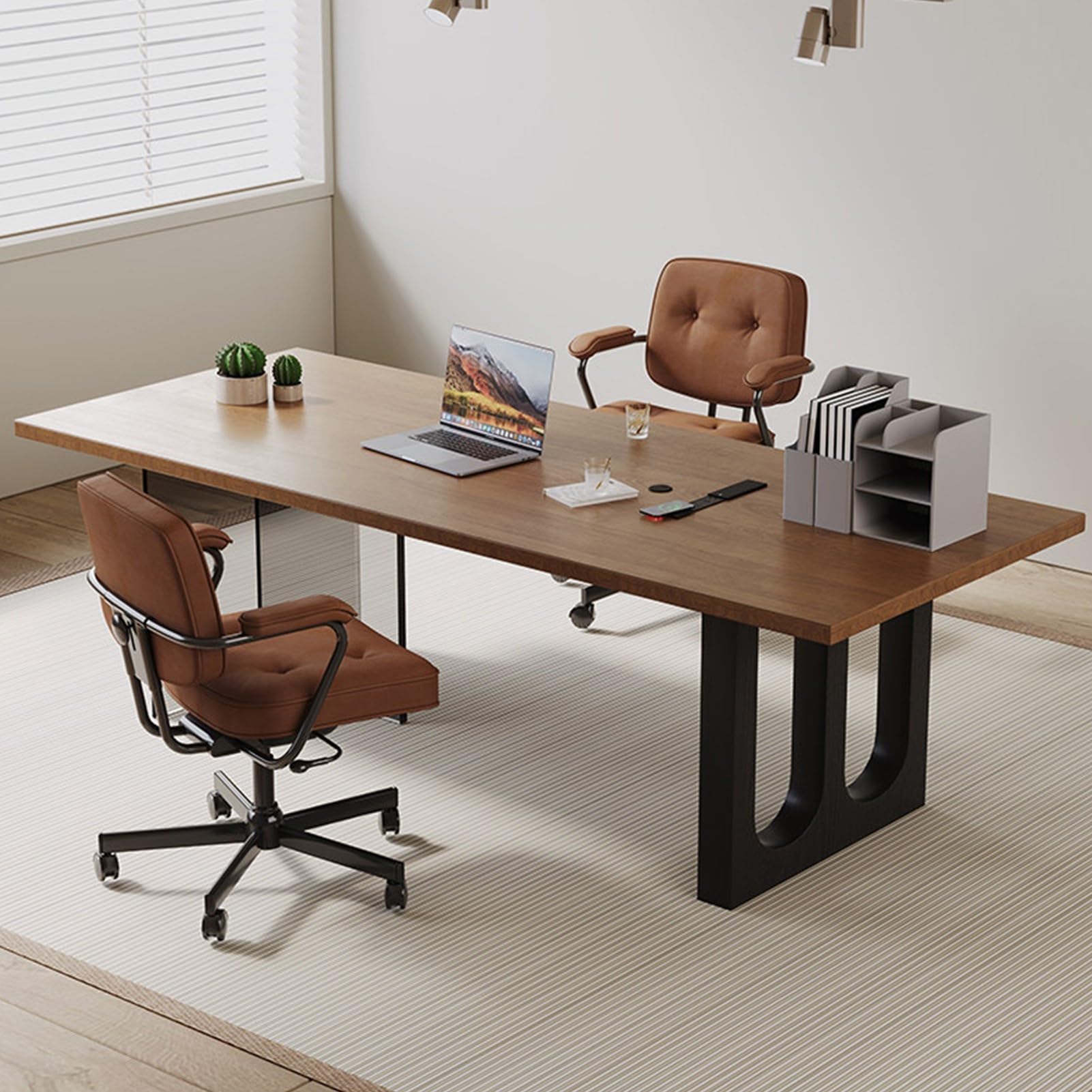 Escritorio Ejecutivo Moderno WABI-Sabi de Madera Maciza