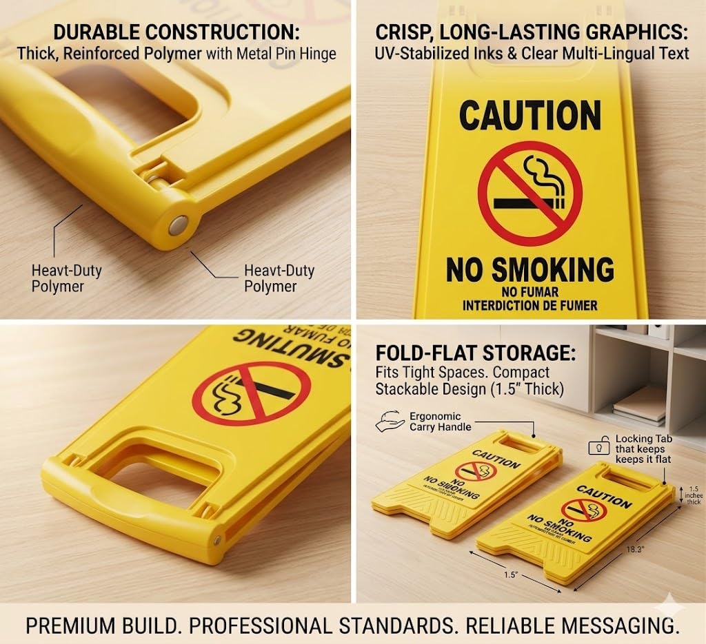 Dhwani Enterprise NO SMOKING sign board | Durable Safety Warning Display Board for Office | Factory | Hospital & Public 2