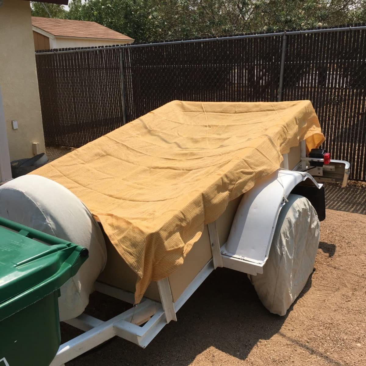 Exterior Vela De Sombra, Malla Ocultacion con Ojales 3x5m 3x8m 4x4 4x8m 5x6m 5x10m Tela De Sombreo Beige para Invernadero Exterior Patio Balcón Cochera(Tamaño:2X12M)