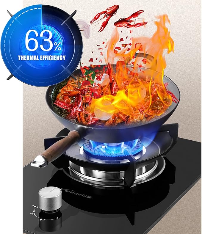 Estufa de gas empotrable de 32cm con quemador triple y protección de llama miniatura 4