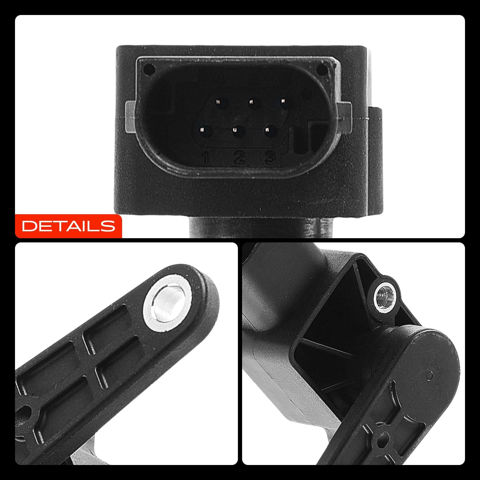 Frankberg Sensore di altezza del livello del faro Compatibile con X1 E84 X5 E70 X6 E71 E72 Serie 3 Touring E91 Serie 3 E90 Replace# 37146785206