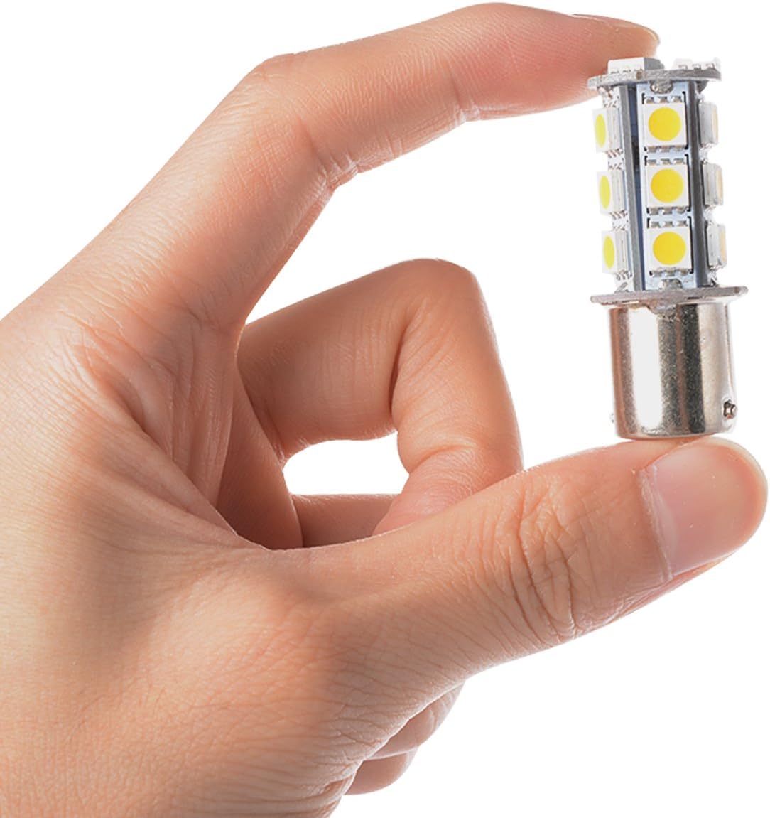 XCSOURCE 10PCS Warm White 1156 BA15S / 1141/1073 / 1095 Base 18 SMD 5050 LED Replacement Bulb for RV Camper SUV MPV Car Turn Tail Signal Brake Backup Light MA241