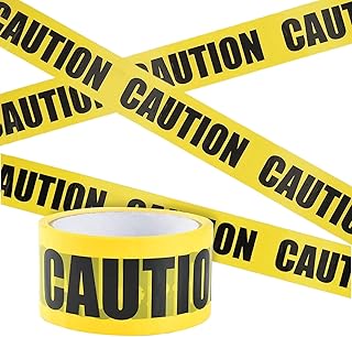 Halloween Caution Tape, Hazard Warning Tape, 25m* 4.8cm Barricade Safety Tapes for Workplace Danger Areas Halloween Decors, Hazard Caution Tape for Zombie Halloween Party Decorations (Caution 2)
