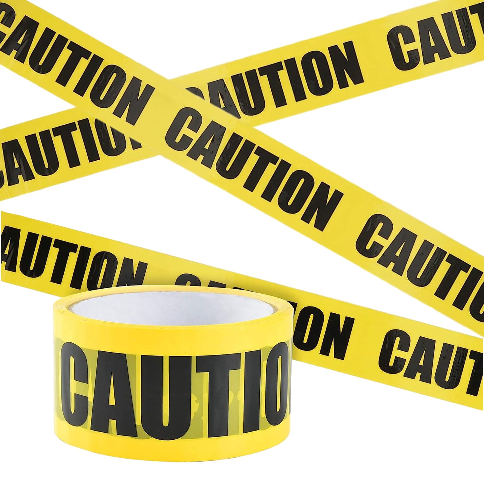 Halloween Caution Tape, Hazard Warning Tape, 25m* 4.8cm Barricade Safety Tapes for Workplace Danger Areas Halloween Decors, Hazard Caution Tape for Zombie Halloween Party Decorations (Caution 2)