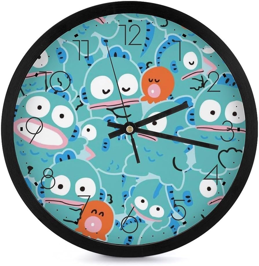 Amazon.co.jp: ハンギョドン 掛け時計 おしゃれ 北欧 壁掛け時計 静音