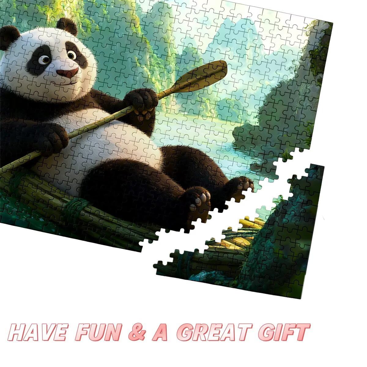 Puzzle 3000 Pezzi Panda, Puzzle Barca per Adulti, Puzzles in Legno Intrattenimento Creativo, Divertimento, Puzzles Educativi Classici con Confezione di Alta Qualità Idea Regalo Donna, Decor Casa -3244