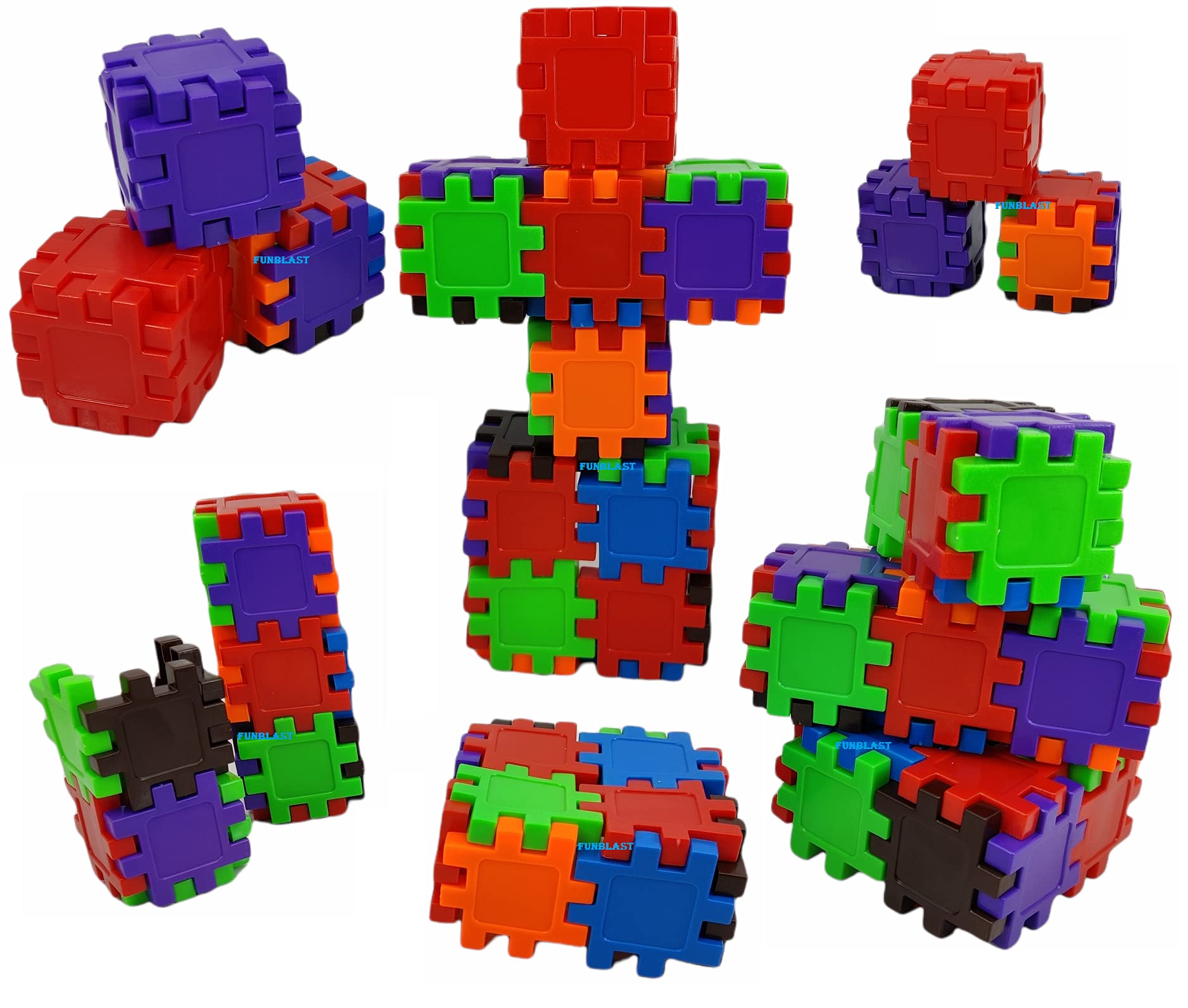FunBlast DIY Building Blocks for Kids Toy Block Puzzle Games for Kids Learning Toys for Kids - 46+ Pcs (Multicolor) (B09HMPS7GK) Amazon Price History, Amazon Price Tracker