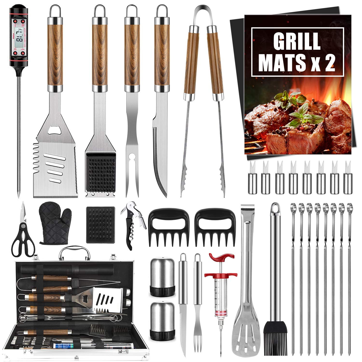 Cifaisi BBQ Grill Accessories Set, 38PCS Stainless Steel Grill Tools