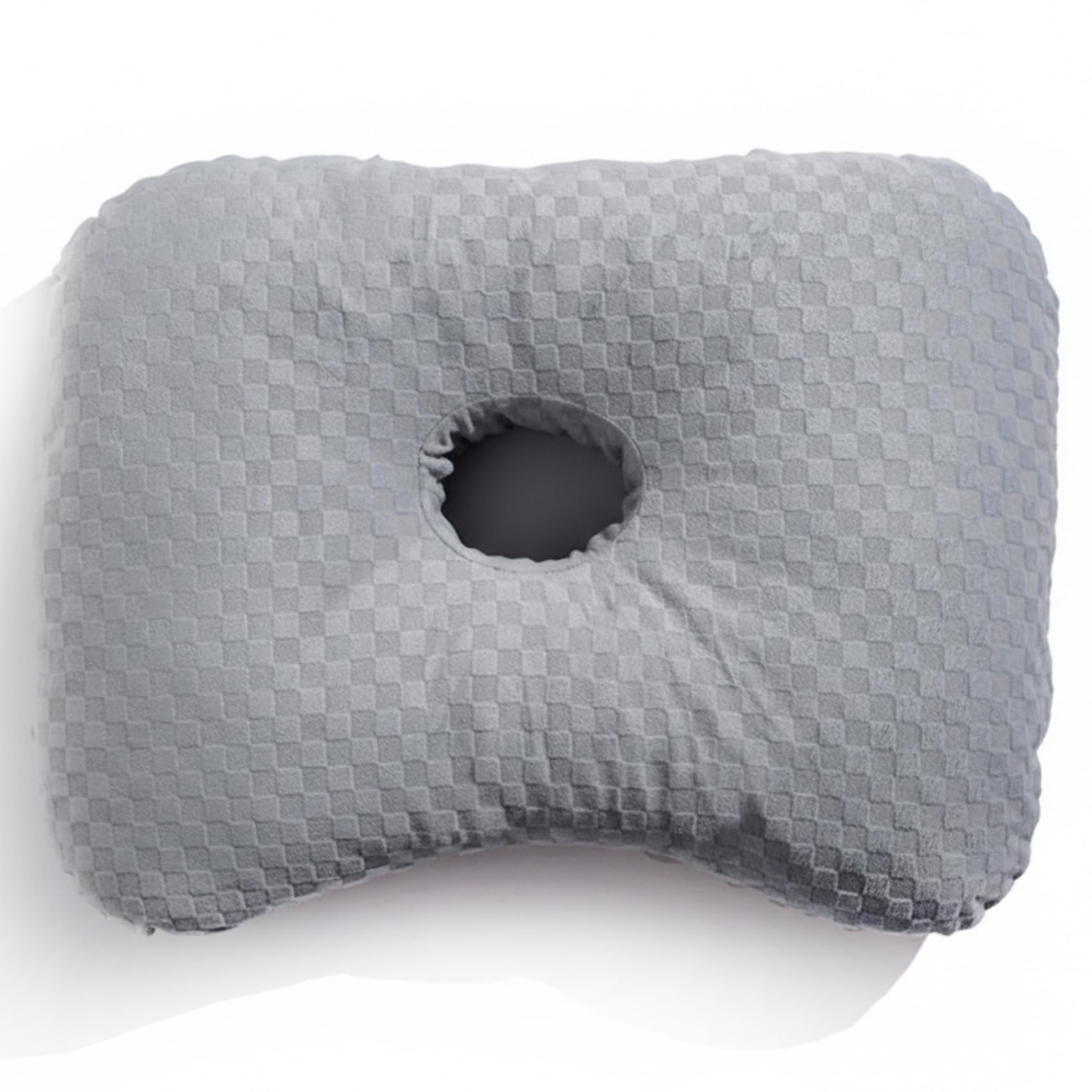 Oreiller de perçage d'oreille trou 8,9 cm coussin cervical dormeur latéral velours