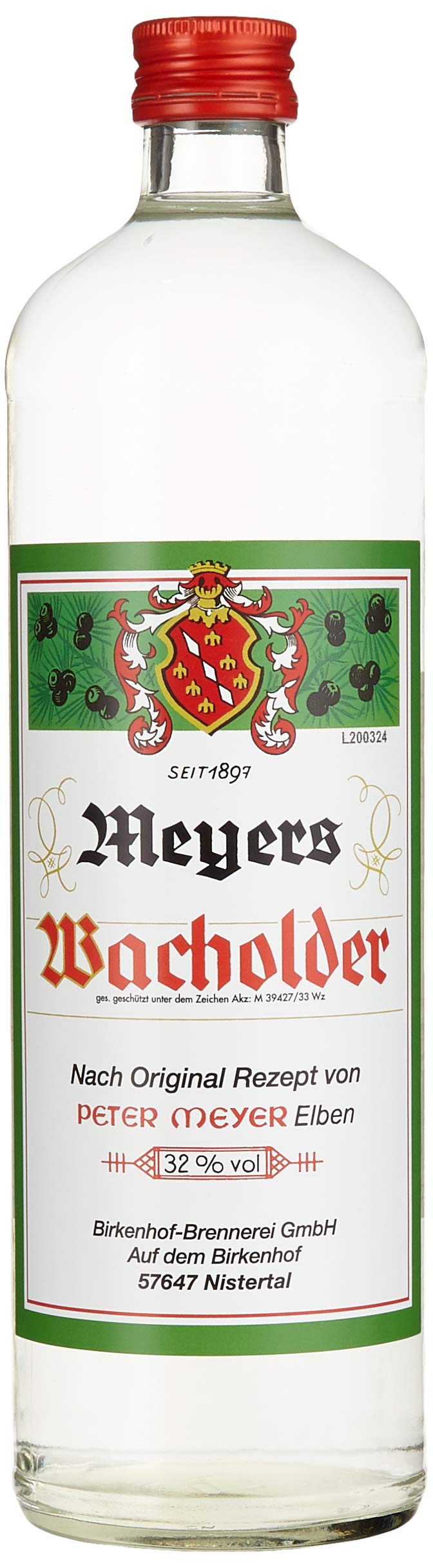 BIRKENHOF Brennerei | Meyers Wacholder | (1 x 0,7l ) - 32 % vol.