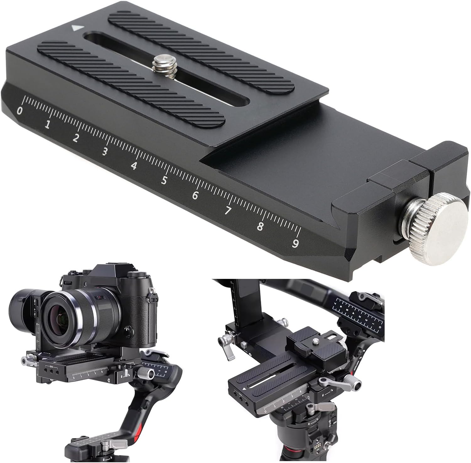 Versatile Lower Plate Lower Quick Release Plate Board for RS4pro Action Camera Photography Reliability &Nonslip Design Lower Board