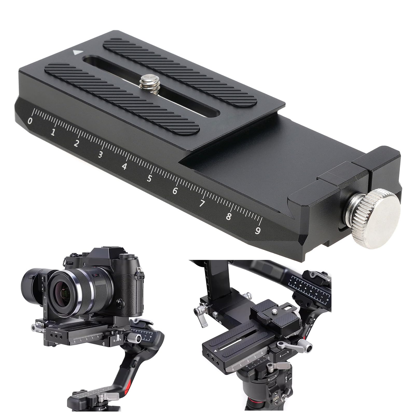 Lower Quick Release Plate Camera Component for RS4pro Action Cameras Suitable for Both Genders 1/4in Screw