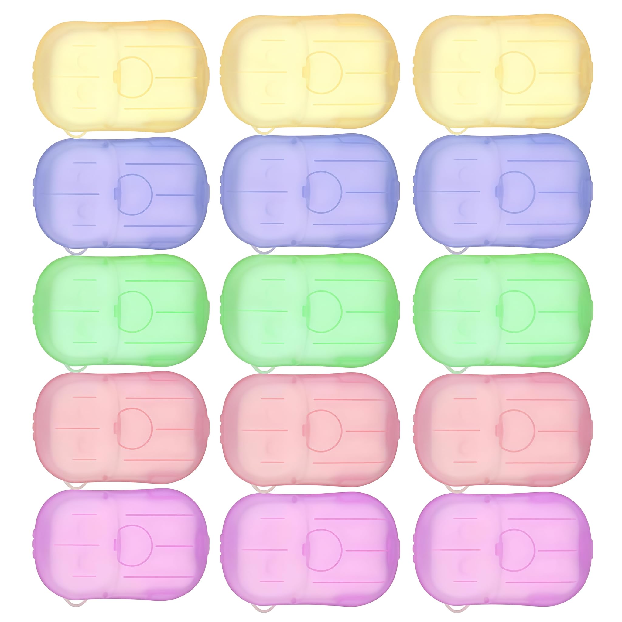 Mydło, 15 x mydło papierowe w podróży, przenośne mydło do rąk jako płatki mydlane i płatki mydła, mini mydło i mydło do użytku na zewnątrz, arkusze mydła i worki do napełniania papieru