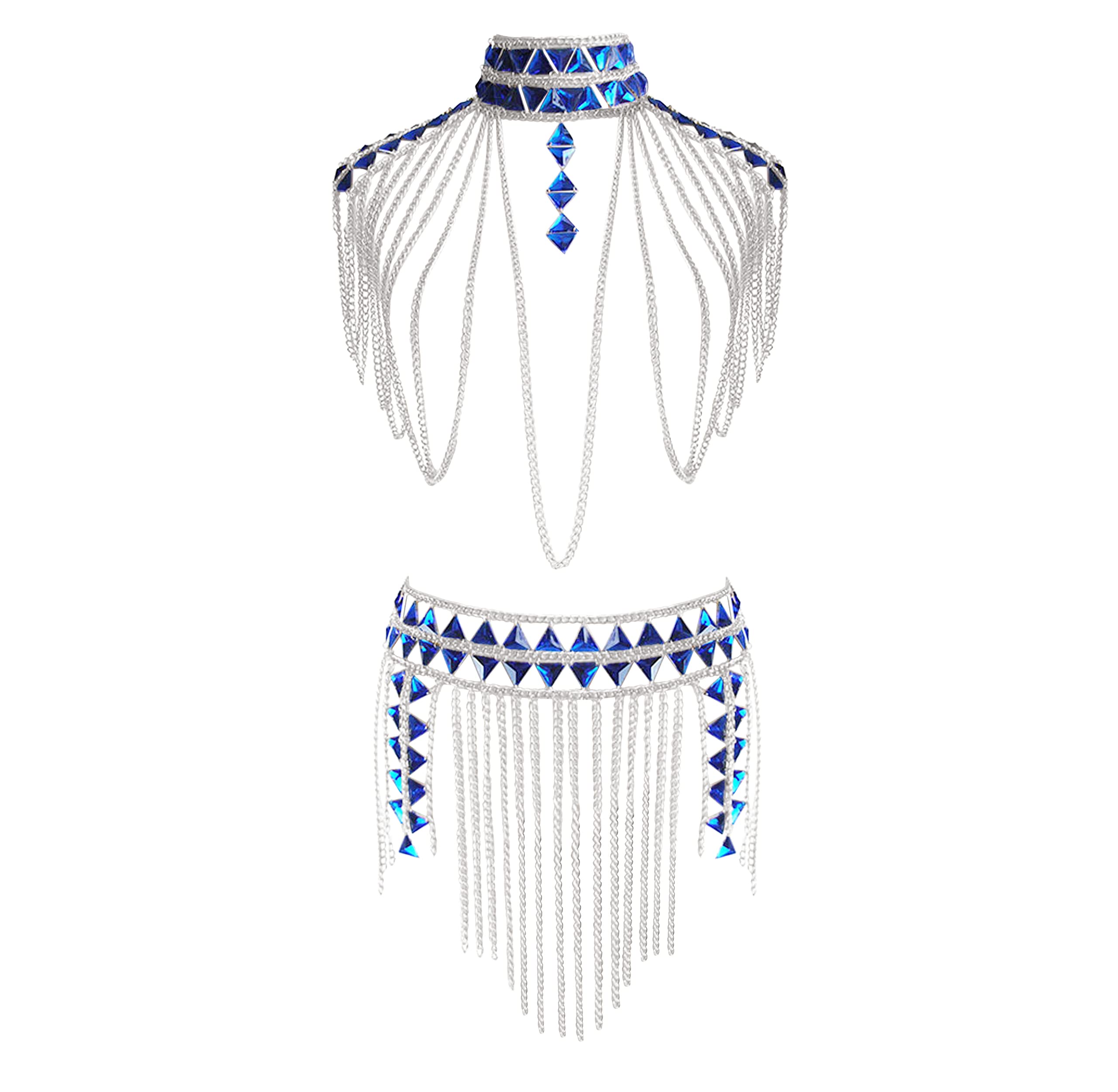 Connie Cloris Women's Sexy Suit Body Chain: F-Silvery Colour