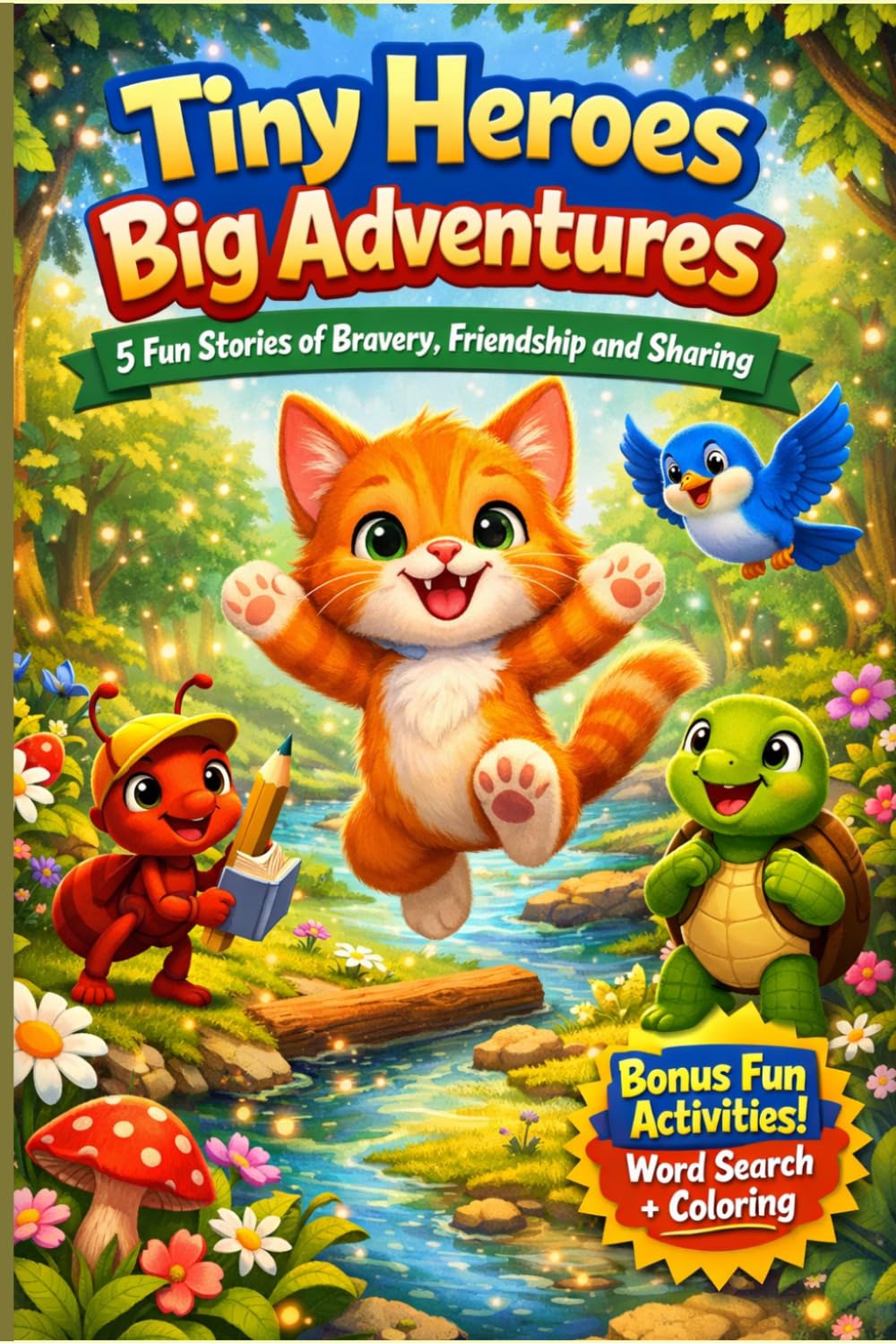 Tiny Heroes Big Adventures: 5 Fun Stories of Bravery,Friendship and Sharing