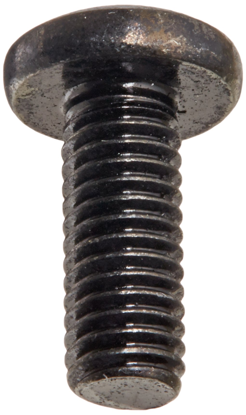 Steel Pan Head Machine Screw, Black Zinc Plated, Meets ASME