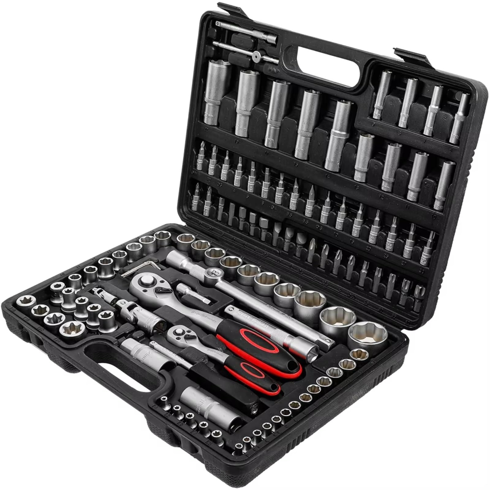 Set di attrezzi meccanici Set Di Chiavi A Bussola A Cricchetto Kit Combinato Di Chiavi Dinamometriche A Cricchetto 1/4 3/8 1/2 Chiave A Cricchetto Punte Per Cacciavite Utensile Manuale