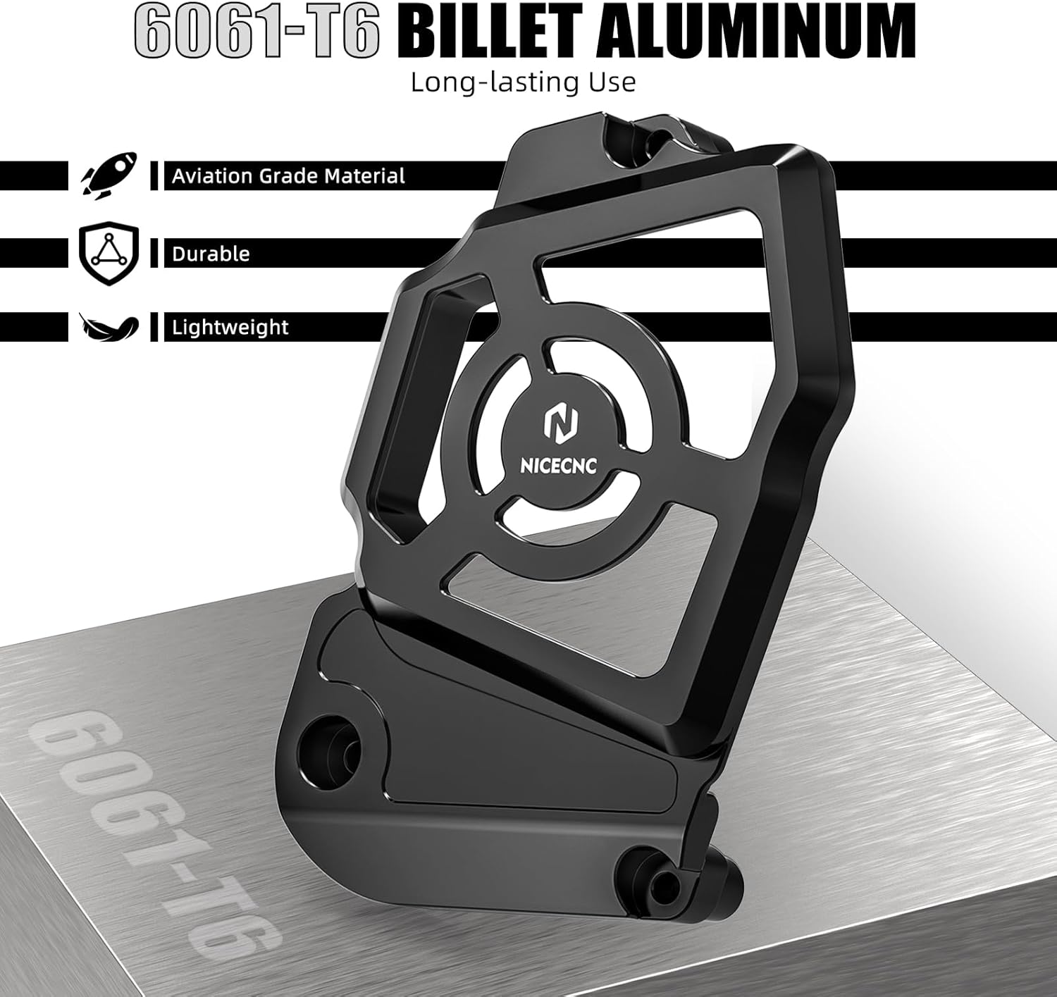 NICECNC Chain Guards Sprocket Cover Sprocket Shield Sprocket Guard Chainwheel Cover Aluminum CNC Compatible with Suzuki DR650S/SE 1996-2024, Replacement for 11361-32E00, Black