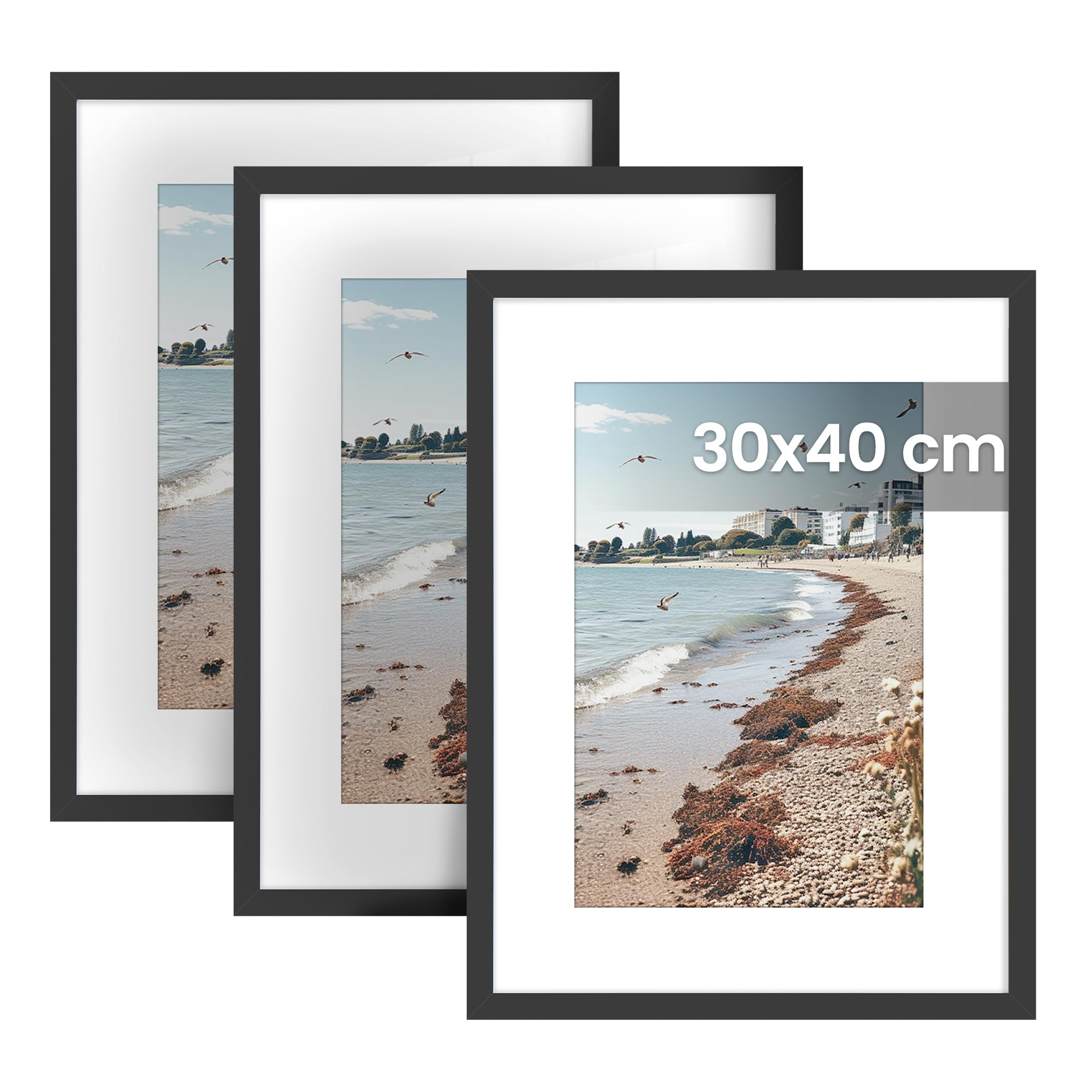 SONGMICS 42 x 32 cm Picture Frames, Wall Hanging, Steel, Set of 3 โ image 1