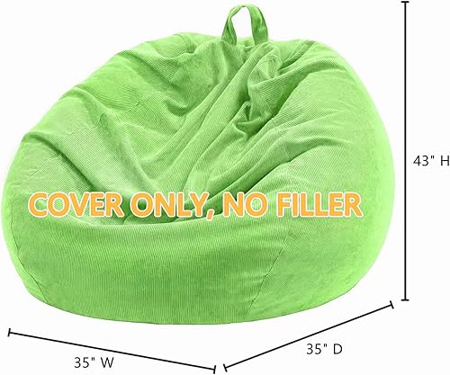 Miniatura 142 de Nobildonna - Funda para silla de puf (relleno sin relleno) de nido de pájaro para niños y adultos. Puf extra grande para almacenamiento de animales