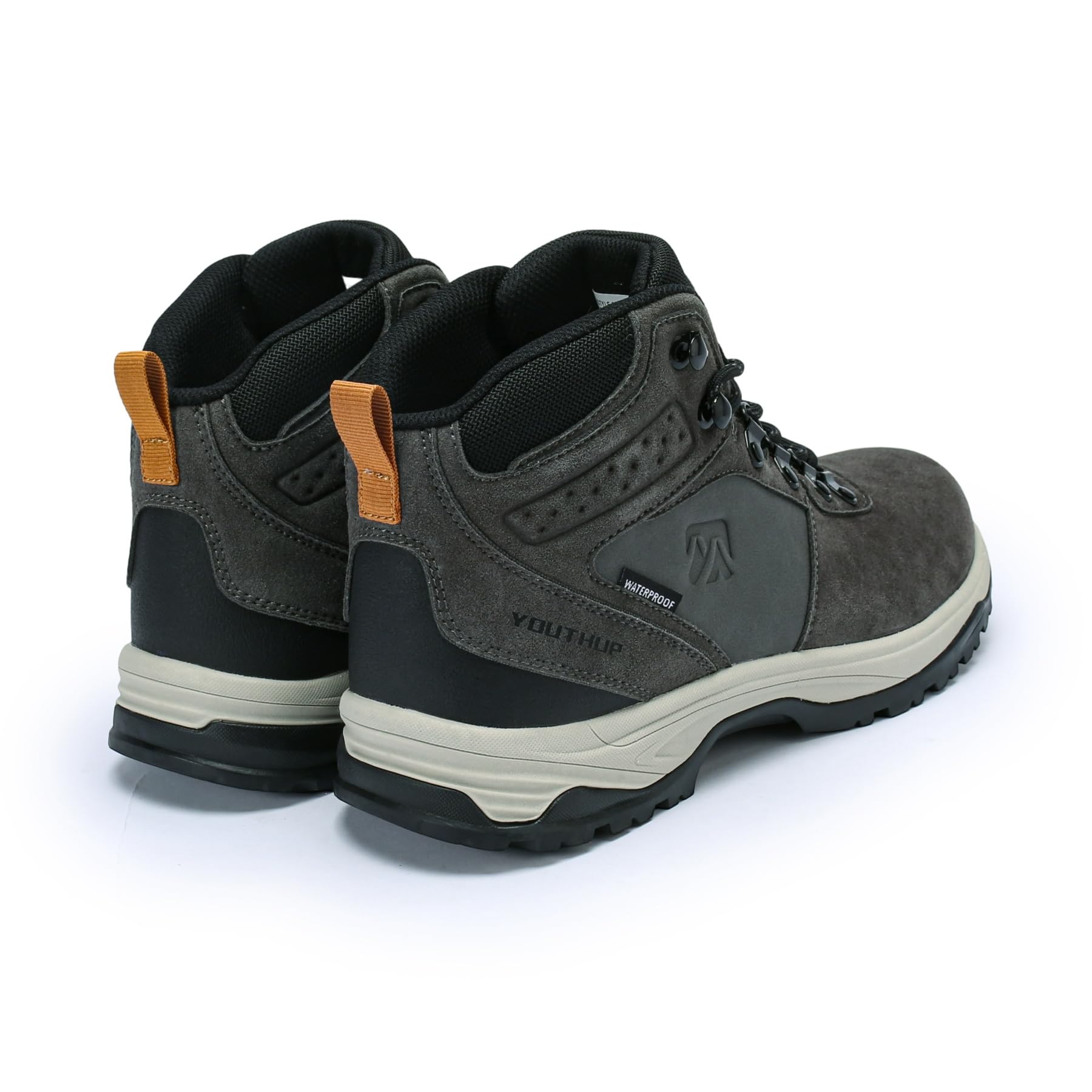 YOUTHUP Chaussures randonnée homme montantes imperméables trail outdoor | Tige hydrofuge doublure respirante semelle amortissante crampons profonds stabilité renforcée pour trekking camping et marche