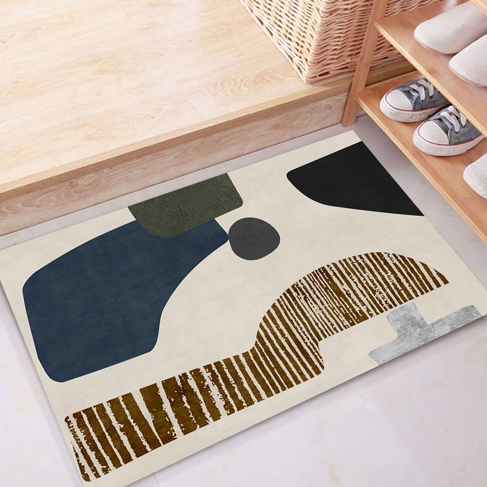 Nowoczesny, antypoślizgowy, zmywalny dywan, wycieraczka, 50 x 370 cm, trwały, można prać w pralce, mata łazienkowa, do domu, biura, kuchni, antypoślizgowa mata chodnikowa o stylowym wzornictwie