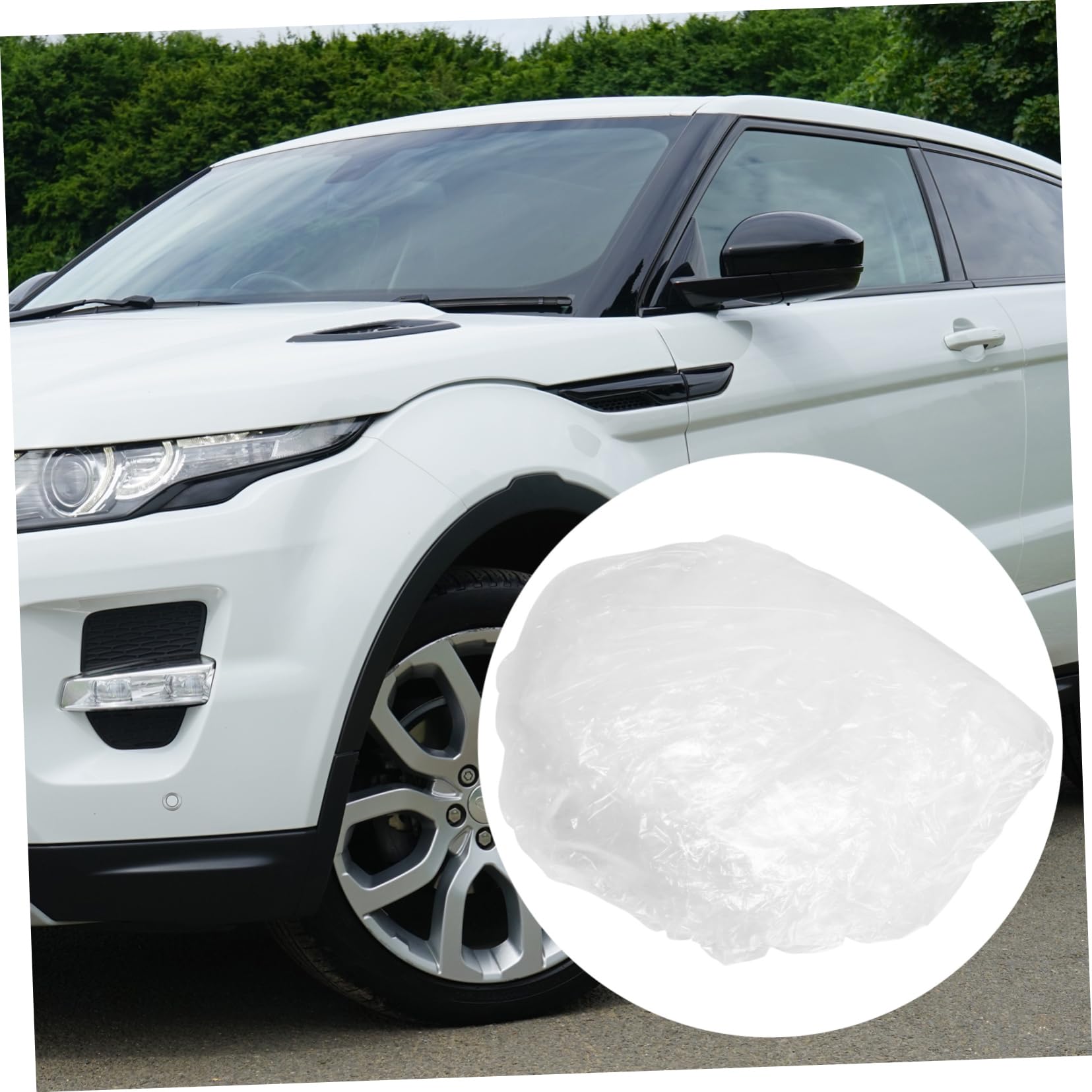 BUGUUYO Protective Car Cover Detach Car Jacket Cover Outdoor Plastic Automobile — view 4