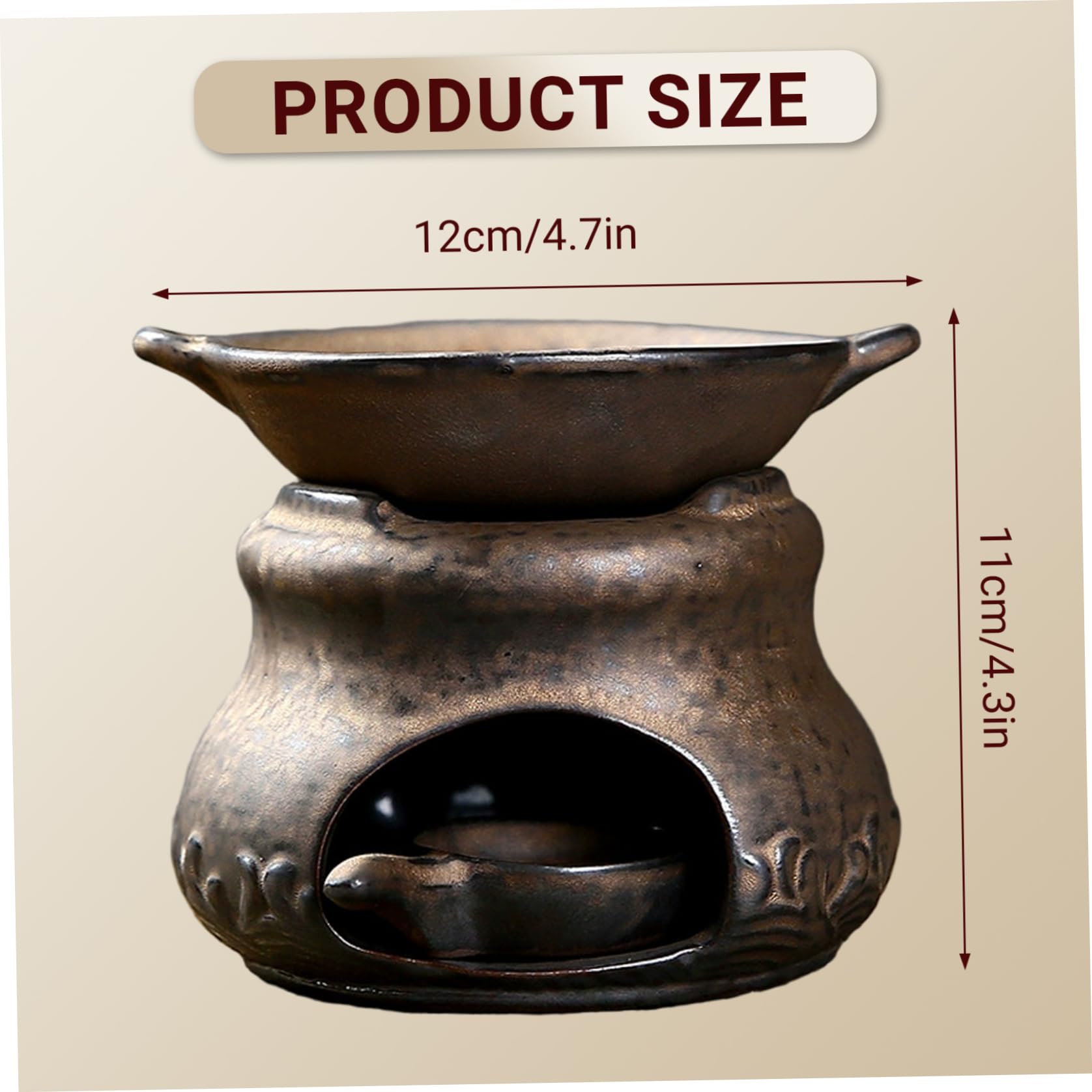 Diffusore di oli essenziali, diffusore di fragranze multifunzionale in ceramica di cedro e bruciatore di erbe Zen per la decorazione della casa