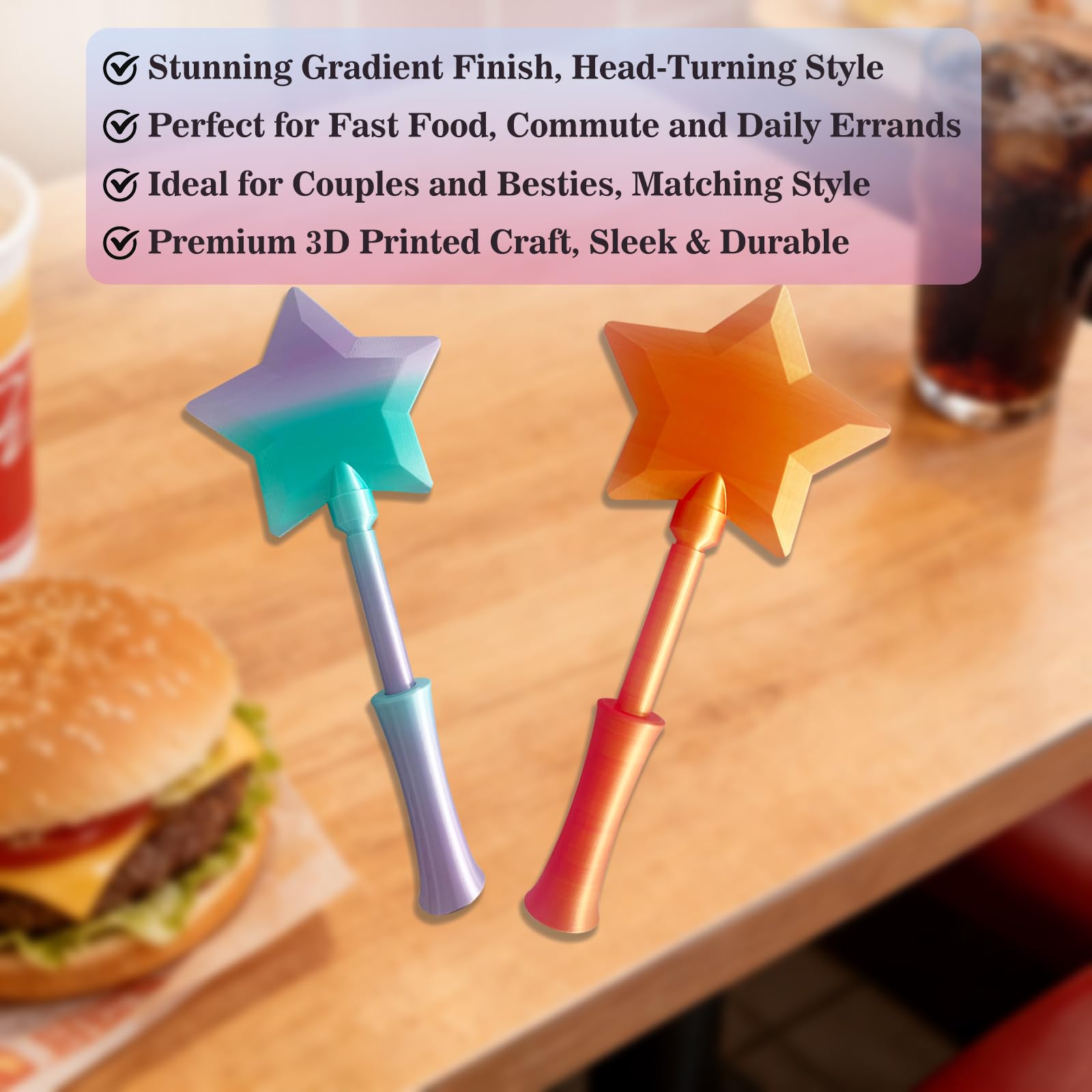 Credit Card Wand,3D Printed Tap to Pay Wand Card Holder with Hidden Slot,Credit Card Holder Wands,Easy Checkout for Contactless Payment,Novelty Gift for Kids and Adults Party(E) — view 8