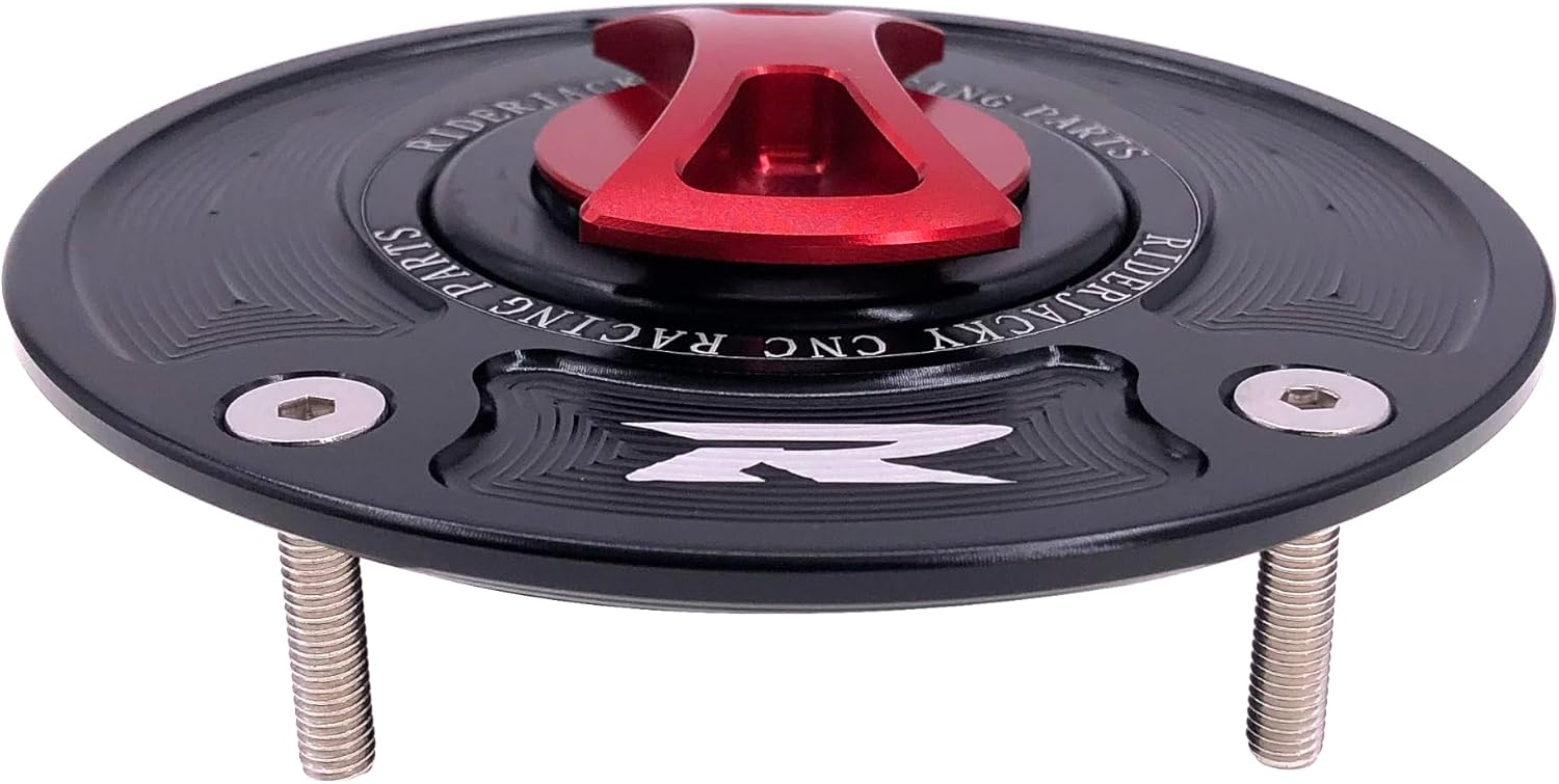 Keyless Gas Cap Fuel Tank Cover For Suzuki GSXR600 GSXR 750 From 2004-to 2020,GSXR1000 Year From 2003-to 2020 (Red)