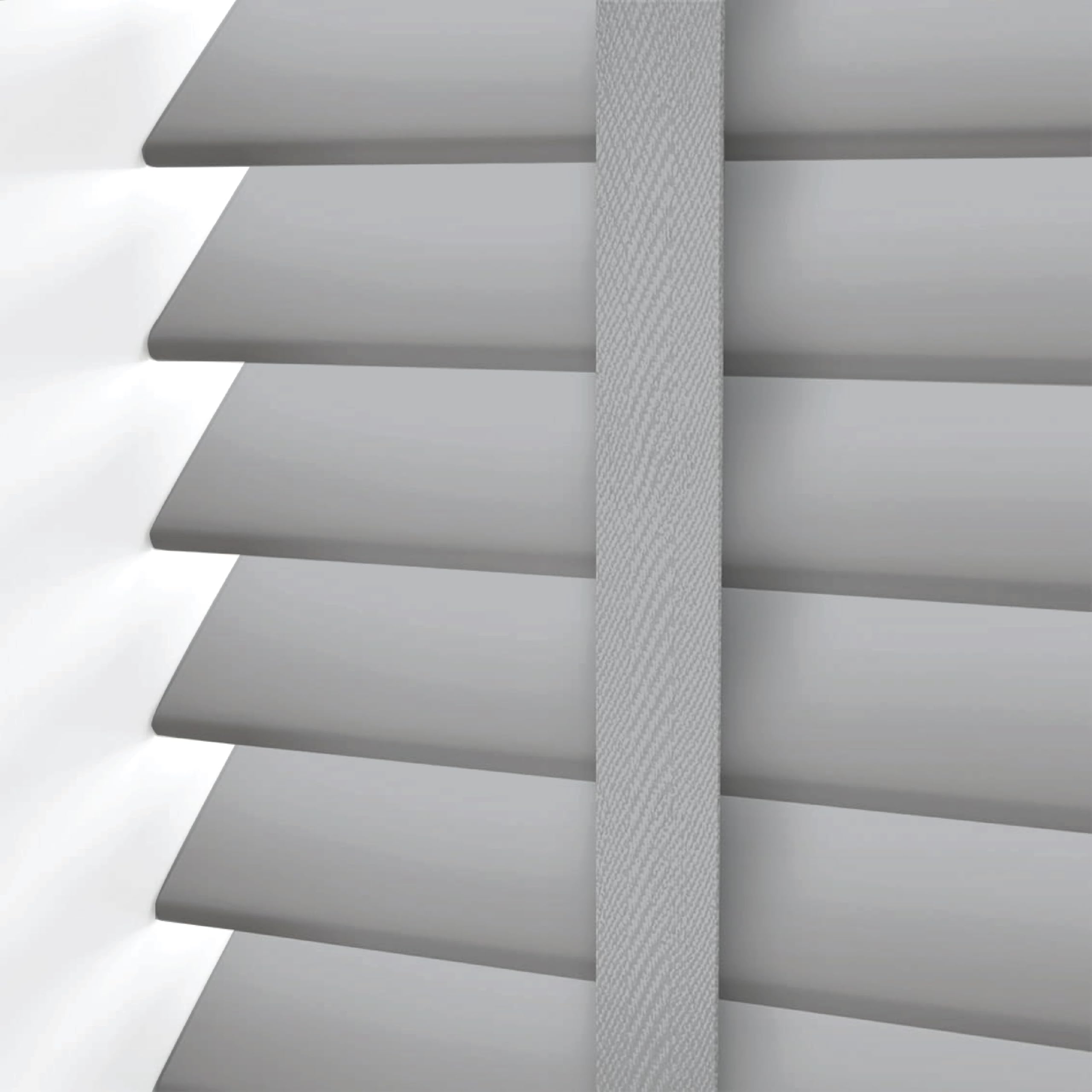 Ruby deals Custom Made to Measure Faux Wood Venetian Blinds Window - Easy Fit Child Safe Home Office -50mm Slats with Aluminum Headrail Tape Design Grey Venetian Blind, W45cm x L213cm