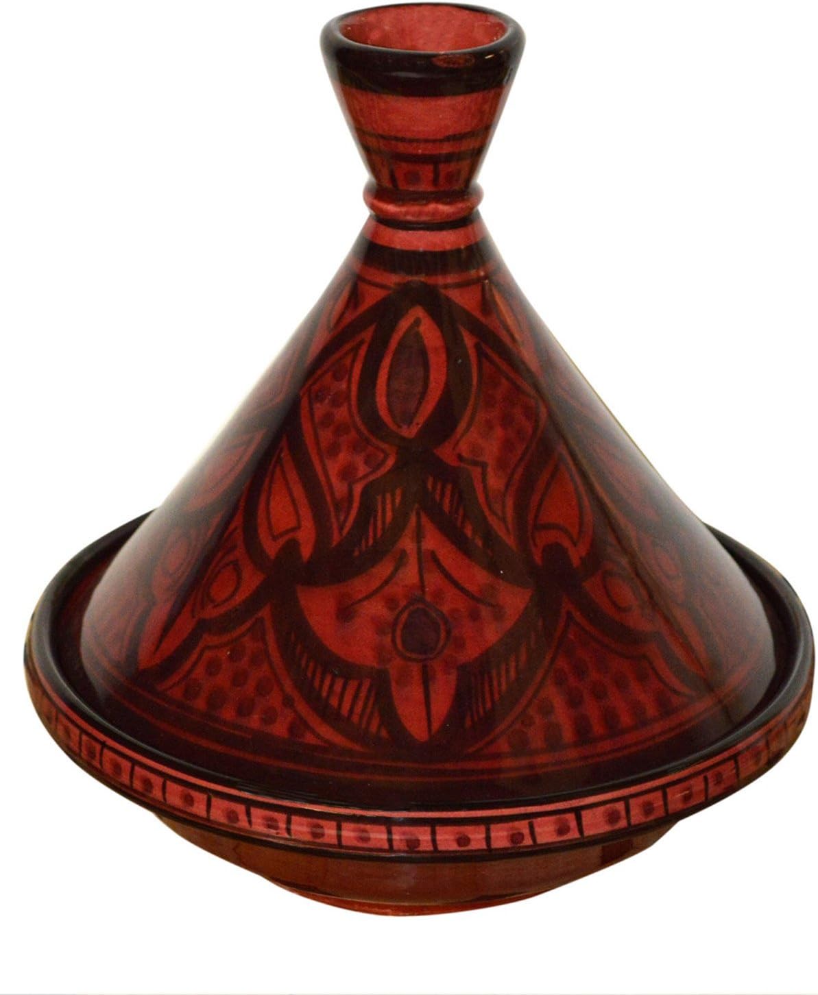 Moroccan Handmade Serving Tagine Exquisite Ceramic Vivid colors Original 6.5 Inches in Diameter