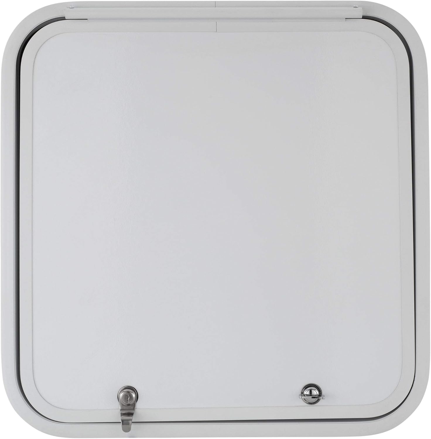 RecPro RV Baggage Door 24" W x 24" H | Rounded Corners | Camper | Compartment Storage | White Fiberglass | Made in America
