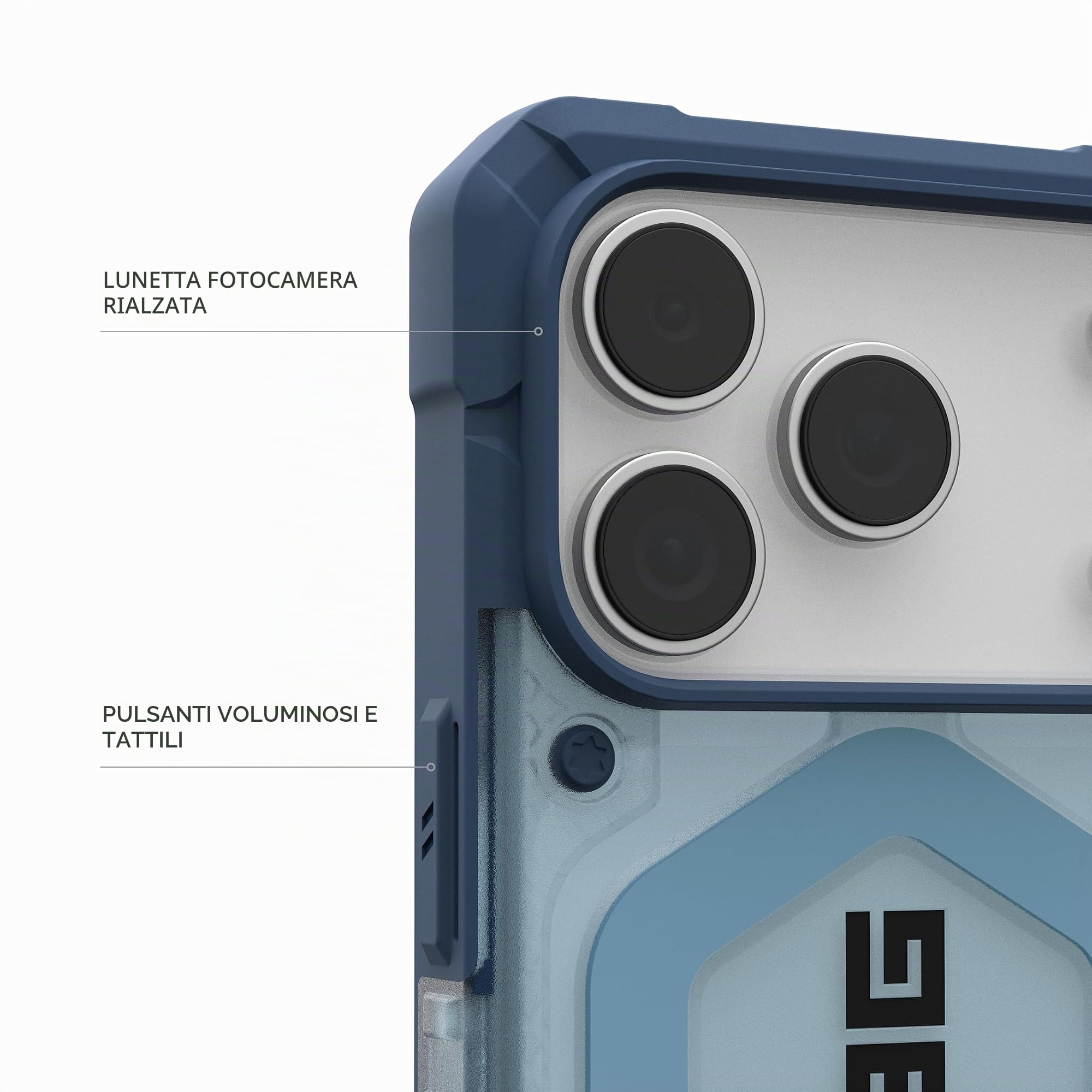 Urban Armor Gear Pathfinder MS Custodia + Cordino iPhone 17 Pro | Perfetta aderenza | Resistenza alle cadute di 5,4 m | Modulo magnetico | Bordi rialzati | Tutte le porte accessibili
